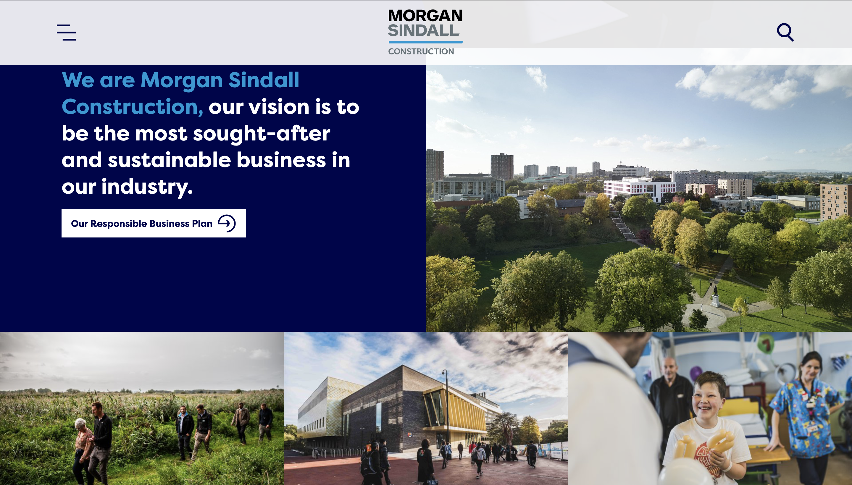 Morgan Sindall Construction Website Screenshot