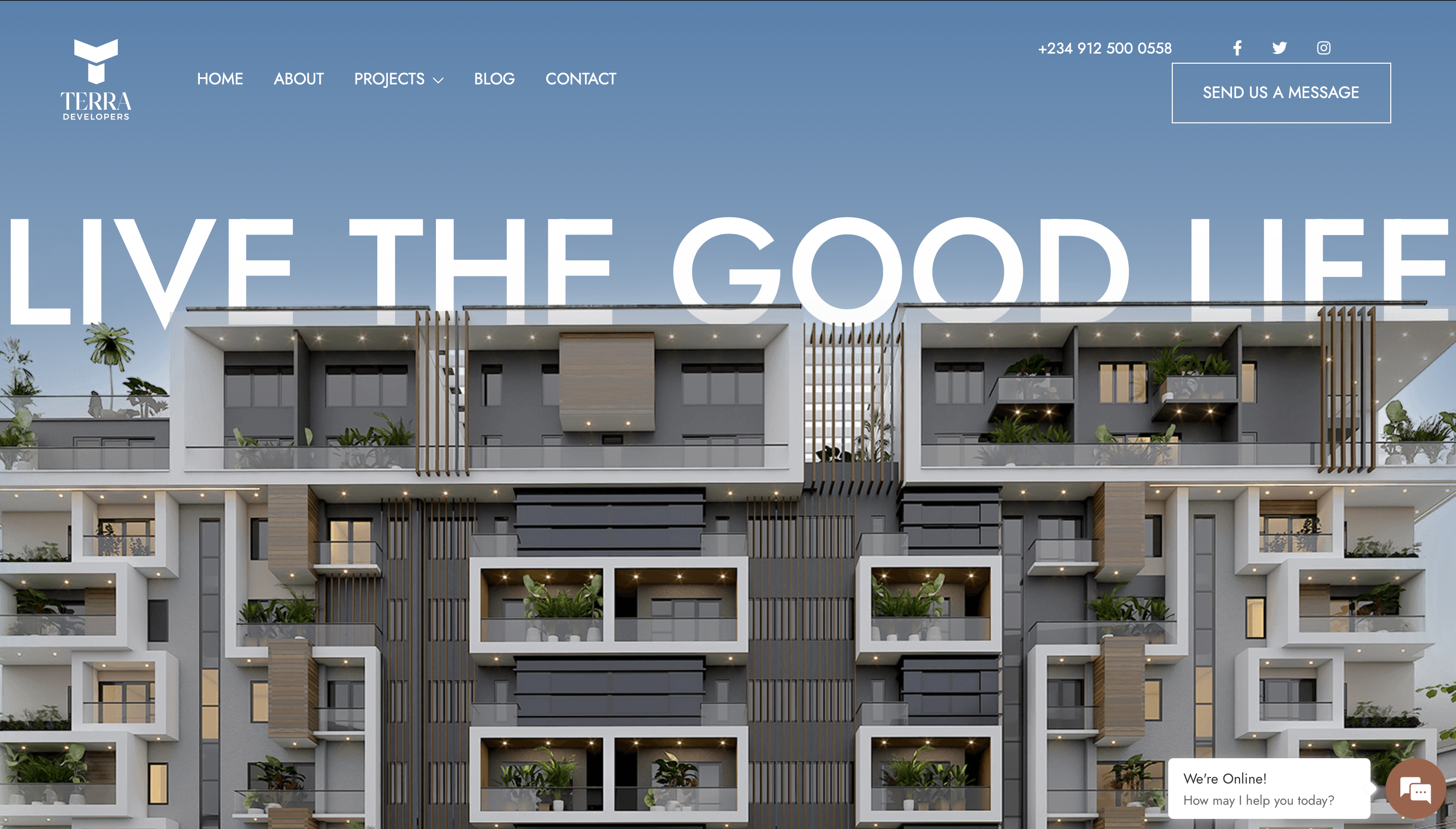 Terra Developers Website Screenshot