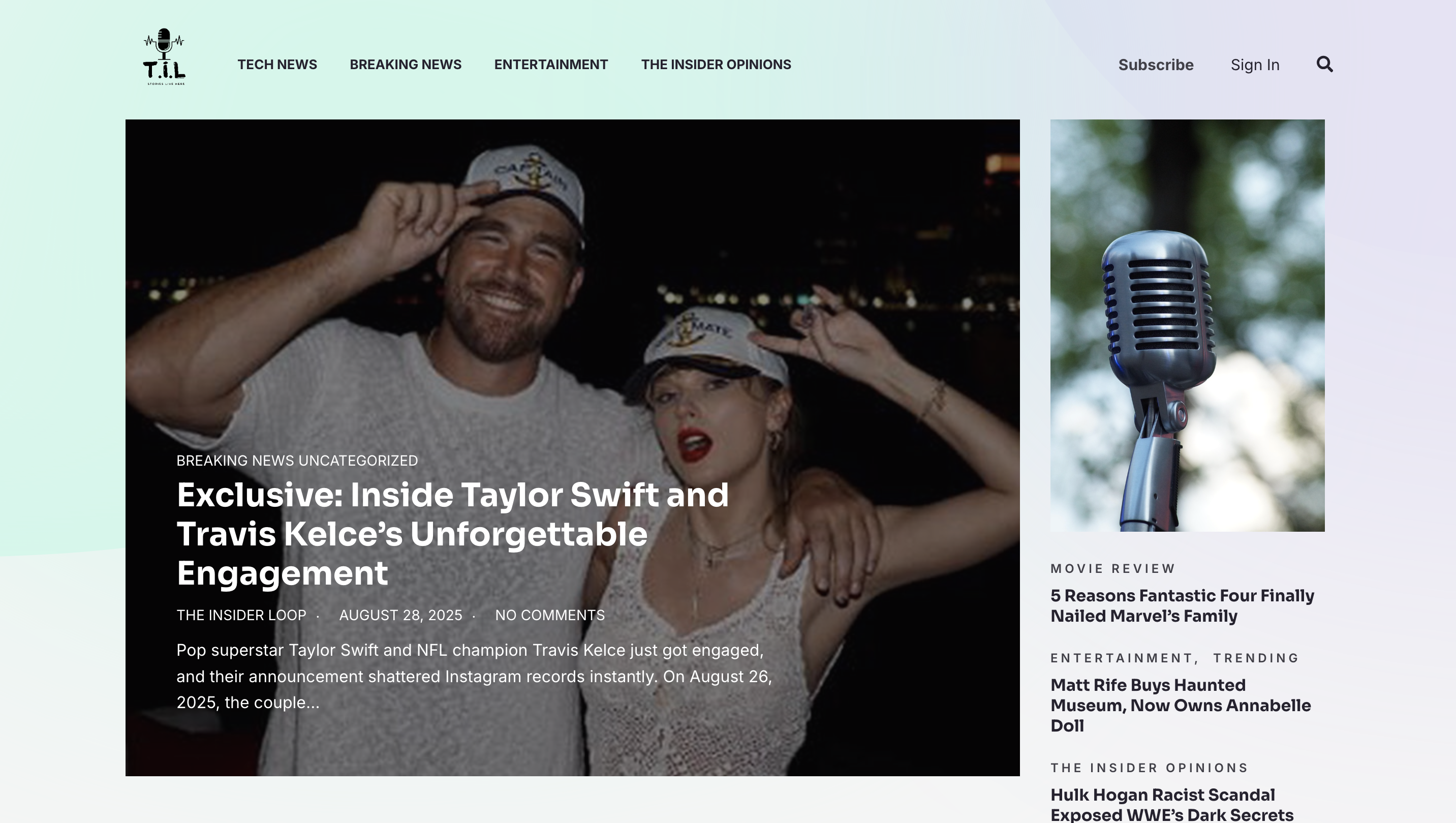 The Insider Loop Website Screenshot
